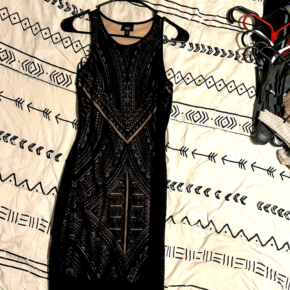 Black fitted dress